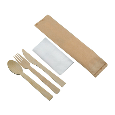 Bamboo knife, fork, and spoon set